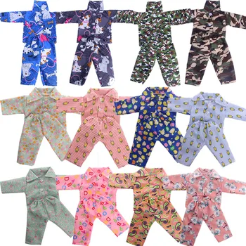 Camuflaj de Model de Pijama se Potrivesc 18 Inch American Și 43cm Renăscut Baby Doll Haine, Accesorii ,Generația Noastră, Cadou Pentru Fata